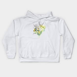 Camomiles bouquet watercolor Kids Hoodie